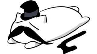 🌟 cartone animato, personaggio, cappello, baffi telegram sticker