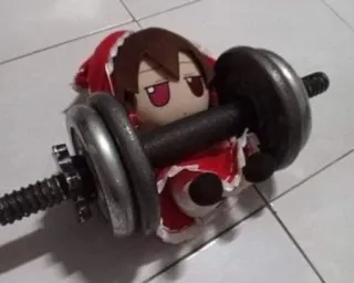 💪 плюш, гантель, игрушка, упражнение telegram sticker