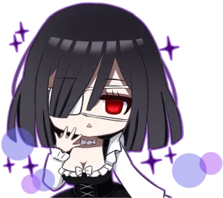 🙊 anime, manga, character, cute, goth, emo whatsapp sticker