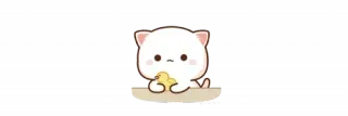 🫖 gatto, carino, cartone animato, anatroccolo, kawaii, adesivo telegram sticker