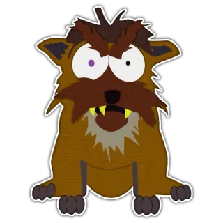 😡 Mr. Scruff South Park chien, Mr. Scruff, South Park, dessin animé telegram sticker