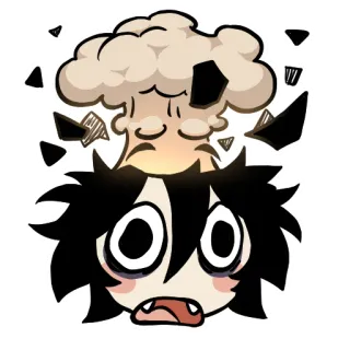 🤯 폭발, 충격, 애니메이션, 무서움, 만화 telegram sticker