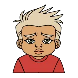 😭 cartoon, sad, child, illustration, blond telegram sticker