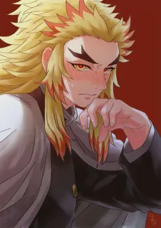 🔥 Kyojuro Rengoku Demon Slayer アニメ, キャラクター, 鬼滅の刃, 煉獄杏寿郎 telegram sticker