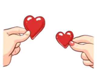💕 amor, corazón, manos, relación, romance telegram sticker