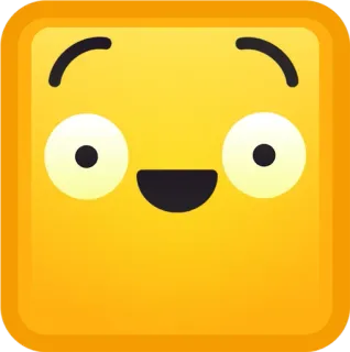 😳 emoji, smiley, wajah, kartun, senang, kuning telegram sticker