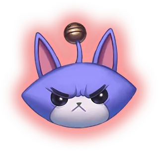😡 angry, cat, sticker, purple, game, avatar telegram sticker