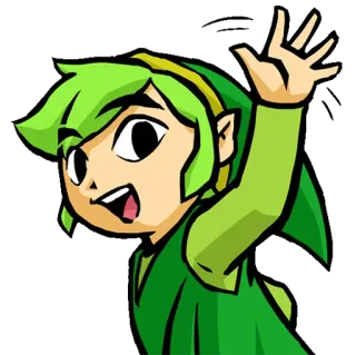 👋 Link The Legend of Zelda Link, The Legend of Zelda, Videojuego, Link Toon telegram sticker