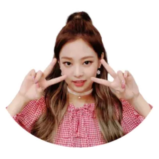 ✌️ 女性, 人, ピースサイン, 可愛い, 自撮り, 笑顔 telegram sticker
