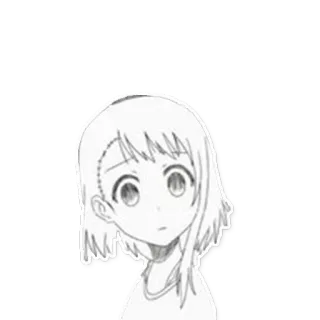 😐 Anime, Mangá, Garota, Desenho animado telegram sticker