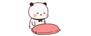 🔰 Panda, Bär, Niedlich, Schläfrig, Cartoon, Tier whatsapp sticker