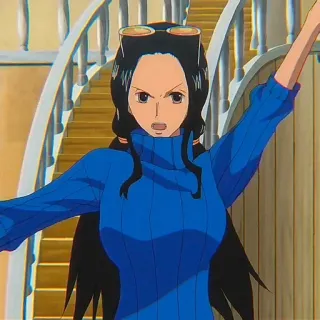 📚 Nico Robin One Piece anime, one piece, nico robin, character whatsapp sticker
