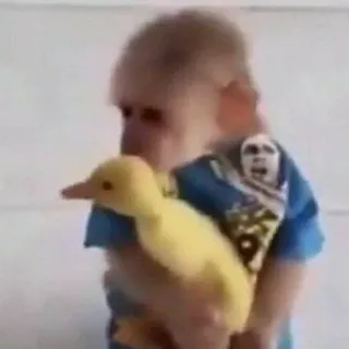 🙈 child, baby, duck, toy, cute telegram sticker