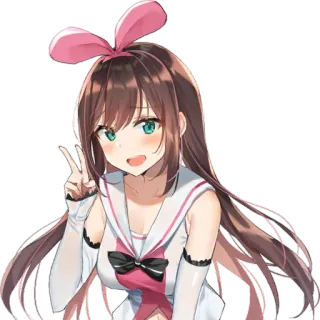 ✌️ Kizuna AI Anime, Garota, Idol, Youtuber Virtual, Kizuna AI, Vtuber, Fofa telegram sticker