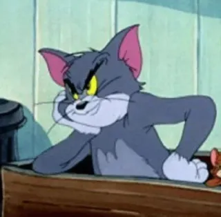 🎍 Tom Cat Tom and Jerry kat, cartoon, boos, geanimeerd whatsapp sticker