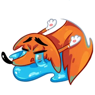 😭 cachorro, triste, chorando, desenho animado, adesivo, emoção, animal telegram sticker