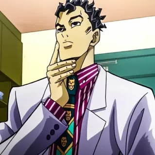 🐈 Yoshikage Kira JoJo's Bizarre Adventure Anime, Manga, Bösewicht, Serienmörder, Elegant whatsapp sticker