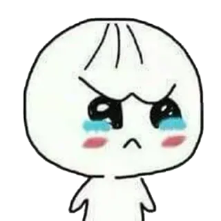 😾 llorando, enojado, triste, emoji, lindo, dibujos animados telegram sticker