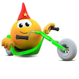 🚲 อีโมจิ, จักรยาน, ของเล่น, ขี่, การ์ตูน telegram sticker