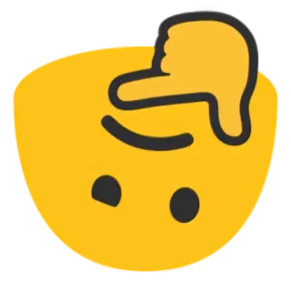 🤔 thumbs down, dislike, emoji, gesture telegram sticker