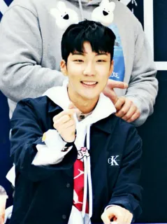 ✔️ asian, korean, man, smiling, heart hand gesture, celebrity whatsapp sticker