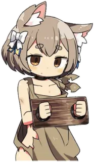 🔒 Felix Argyle Re:Zero Anime, Manga, Orecchie da gatto, Crossdresser, Carino, Kawaii telegram sticker