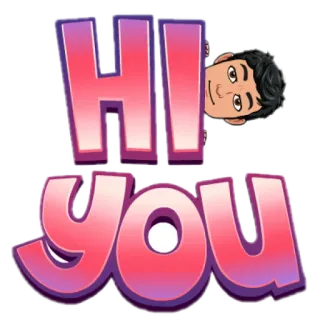 🤗 Hi you привет, приветствие, ты, мультфильм, здравствуйте telegram sticker