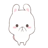 😘 lapin, mignon, en colère, lapin whatsapp sticker