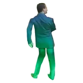 💃 danse, homme, costume, vue de dos, pose, pixelisé whatsapp sticker