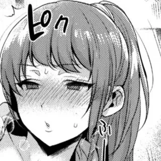 🤤 anime, manga, girl, blush, embarrassed telegram sticker