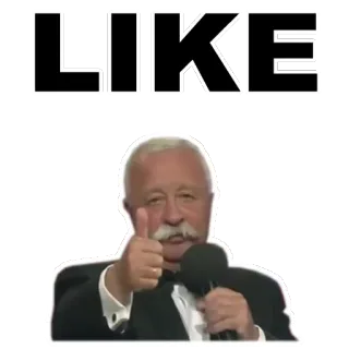 👍 LIKE Suka, Jempol ke atas, Positif, Persetujuan telegram sticker