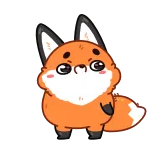🖕 volpe, cartone animato, dito medio, offensivo, animale, adesivo telegram sticker
