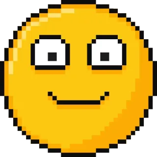 😊 Эмодзи, Смайлик, Пиксель арт, Ретро, Цифровое искусство, Счастливый telegram sticker
