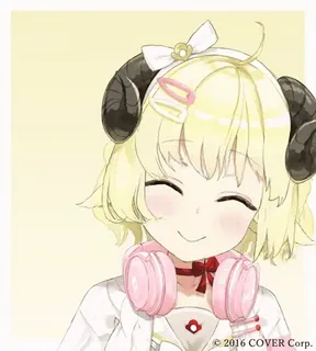 🥰 Anime, Oveja, Lindo, Kawaii, Auriculares, Ilustración telegram sticker