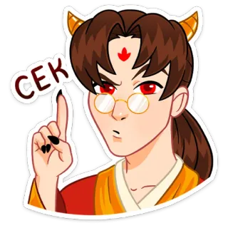 ☝️ CEK cartoon, character, sticker, anime, illustration telegram sticker