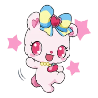 🤚 süß, rosa, Bär, Cartoon, kawaii, Tier whatsapp sticker
