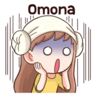 😱 Omona 衝撃, びっくり, アニメ, 可愛い, 女の子 whatsapp sticker