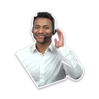 📞 atendimento ao cliente, call center, fone de ouvido, microfone, suporte telegram sticker