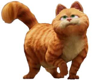 😇 Garfield Garfield, cat, orange, cartoon telegram sticker