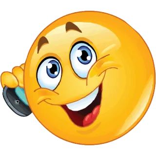 ☎ Emoji, Smiley, Telefon, Sprechen, Kommunikation, Gelb telegram sticker