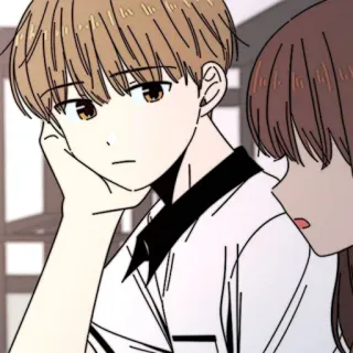📜 Anime, Dibujos animados, Adolescente, Uniforme escolar, Pareja telegram sticker