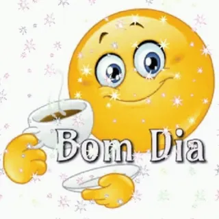 ☕️ Bom Dia Bom dia, Café, Emoji, Saudação whatsapp sticker