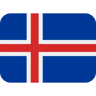 🇮🇸 bandera, Islandia, nórdico, bandera nacional, país telegram sticker