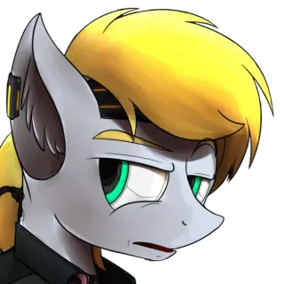 🤔 kartun, poni, antropomorfik, karakter, ilustrasi, mamalia, animasi, seni telegram sticker