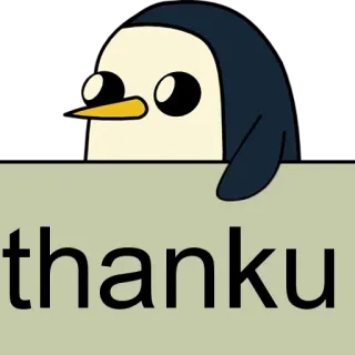 🐧 thanku Pinguin, Danke, Niedlich, Cartoon, Gruß telegram sticker