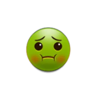 🤢 Emoji, Triste, Verde, Rosto, Chateado telegram sticker