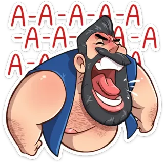 🤬 A-A-A-A-A
A-AA-A
A мужчина, крик, мультфильм, бородатый мужчина, эмодзи, стикер telegram sticker