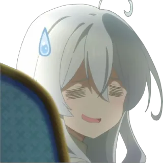 😅 Anime, Frustriert, Anime Mädchen, Schweißperle, Nervös telegram sticker