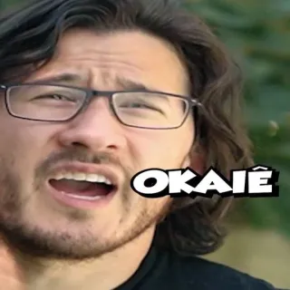 🆗 OKAIÊ Markiplier, Okaiê, réaction, mème, drôle, expression telegram sticker