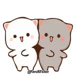 🥰 @KotKotac mèo, dễ thương, hoạt hình, kotkotac, động vật, nhãn dán telegram sticker
